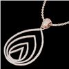 Image 1 : 1.25 CTW Micro Pave VS/SI Diamond Certified Designer Necklace 14K Rose Gold - REF-109K3R - 22480