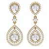 Image 1 : 3.53 CTW Royalty Designer VS/SI Diamond Earrings 18K Yellow Gold - REF-418K2R - 39110