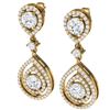 Image 2 : 3.53 CTW Royalty Designer VS/SI Diamond Earrings 18K Yellow Gold - REF-418K2R - 39110