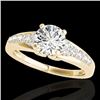 Image 1 : 1.4 CTW H-SI/I Certified Diamond Solitaire Ring 10K Yellow Gold - REF-160R2K - 34998
