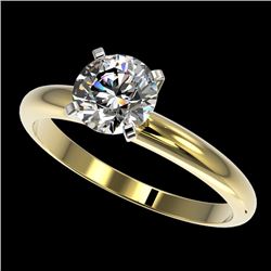 1.27 CTW Certified H-SI/I Quality Diamond Solitaire Engagement Ring 10K Yellow Gold - REF-245H5W - 3