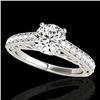 Image 1 : 1.4 CTW H-SI/I Certified Diamond Solitaire Ring 10K White Gold - REF-161T8X - 35014
