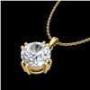 Image 2 : 1 CTW VS/SI Diamond Solitaire Art Deco Stud Necklace 18K Yellow Gold - REF-294M2F - 36916