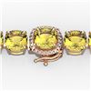 Image 1 : 35 CTW Citrine & Micro VS/SI Diamond Halo Designer Bracelet 14K Rose Gold - REF-134Y2N - 23303