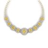 Image 1 : 43.20 CTW Royalty Canary Citrine & VS Diamond Necklace 18K Yellow Gold - REF-1490M9F - 38807
