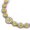 Image 2 : 43.20 CTW Royalty Canary Citrine & VS Diamond Necklace 18K Yellow Gold - REF-1490M9F - 38807