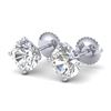 Image 1 : 2.5 CTW VS/SI Diamond Bridal Solitaire Stud Earrings 18K White Gold - REF-668M2F - 37307