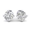 Image 2 : 2.5 CTW VS/SI Diamond Bridal Solitaire Stud Earrings 18K White Gold - REF-668M2F - 37307
