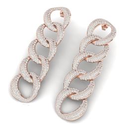 5 CTW Certified VS/SI Diamond Earrings 18K Rose Gold - REF-340T9X - 40074