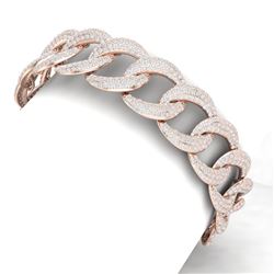 10 CTW Certified VS/SI Diamond Bracelet 18K Rose Gold - REF-736R4K - 40068