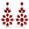 Image 1 : 51.8 CTW Royalty Designer Ruby & VS Diamond Earrings 18K Rose Gold - REF-527T3X - 39049