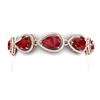 Image 1 : 42.47 CTW Royalty Ruby & VS Diamond Bracelet 18K Rose Gold - REF-654N5Y - 39559