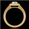 Image 1 : 1.1 CTW VS/SI Diamond Art Deco Ring 18K Yellow Gold - REF-227M3F - 37267