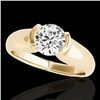 Image 1 : 1 CTW H-SI/I Certified Diamond Solitaire Ring 10K Yellow Gold - REF-207R3K - 35175