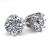 Image 1 : 3.09 CTW VS/SI Diamond Stud Solitaire Earrings 14K White Gold - REF-948M8F - 35565