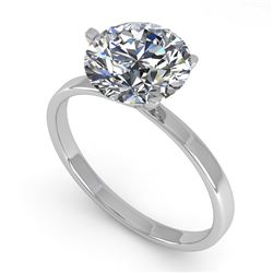 2.01 CTW Certified VS/SI Diamond Engagement Ring 14K White Gold - REF-929Y3N - 30583