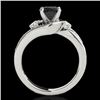 Image 2 : 2 CTW Certified Vs Black Diamond Bypass Solitaire Ring 10K White Gold - REF-83R5K - 35102