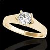 Image 1 : 1.5 CTW H-SI/I Certified Diamond Solitaire Ring 10K Yellow Gold - REF-329X8T - 35166