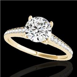 1.5 CTW H-SI/I Certified Diamond Solitaire Ring 10K Yellow Gold - REF-214K2R - 34846