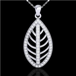 1 CTW Micro Pave VS/SI Diamond Certified Designer Necklace 18K White Gold - REF-100T2X - 21546