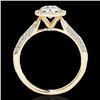 Image 2 : 1.4 CTW H-SI/I Certified Diamond Solitaire Halo Ring 10K Yellow Gold - REF-170K4R - 33300