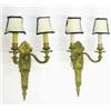 Image 1 : A set of six Louis XV design ormolu 2-branch wall lights, 14ins...