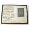 Image 1 : An engraving and facsimile signature letter from Robert Bridges dated 1924, titled 'To the donors...