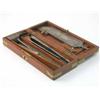 Image 1 : A surgeons field set in brass bound mahogany case, the hinged lid enclosing a compartmented inter...