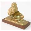 Image 1 : An ormolu chick and egg group signed G Gardet, on red marble plinth, with foundry mark for F Barb...