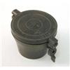Image 1 : A set of bronze cup weights, the master cup with cover and clasp housing eight graduating weights...