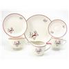 Image 1 : A Crown Devon 21 piece part tea service, decorated with leaping red reindeer motif on a cream gro...