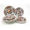 Image 1 : A set of four early 19th century Masons ironstone plates, two smaller plates, a bowl and small di...