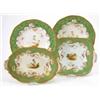 Image 1 : A late 19th century Coalport part dinner service, painted with exotic birds within scrolling gilt...