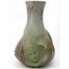 Image 1 : An early 20th century French Art pottery vase, with swirling forms and face moulded within the bo...