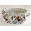 Image 1 : A Victorian footbath, with polychrome floral design on white ground...