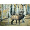 Image 1 : 16”x20” Elk Wildlife Print – printed from an original oil painting by New Mexico artist Isaac Martin
