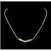 Image 2 : 1.03 ctw Diamond Necklace - 14KT Yellow and White Gold