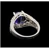 Image 3 : 14KT White Gold 2.53 ctw Tanzanite and Diamond Ring