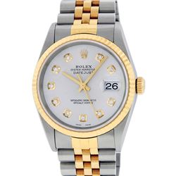 Rolex Two-Tone Diamond Quickset DateJust Men's Watch