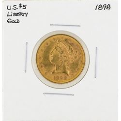 1898 $5 Liberty Head Half Eagle Gold Coin