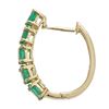 Image 2 : 1.57 ctw Emerald Earrings - 14KT Yellow Gold