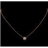 Image 1 : 0.88 ctw Diamond Necklace - 18KT Rose Gold