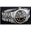 Image 4 : Rolex Stainless Steel Black Diamond DateJust Men's Watch