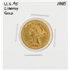 Image 1 : 1885 $5 Liberty Head Half Eagle Gold Coin