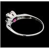 Image 3 : 1.07 ctw Ruby and Diamond Ring - Platinum