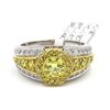 Image 1 : 1.82 ctw Yellow and White Diamond Ring - 18KT Yellow and White Gold