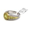 Image 3 : 1.82 ctw Yellow and White Diamond Ring - 18KT Yellow and White Gold