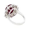 Image 3 : 6.50 ctw Ruby And Diamond Ring - 14KT White Gold