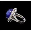 Image 3 : 14KT White Gold 14.42 ctw Tanzanite and Diamond Ring