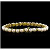 Image 2 : 14KT Yellow Gold 5.5MM Pearl Bracelet